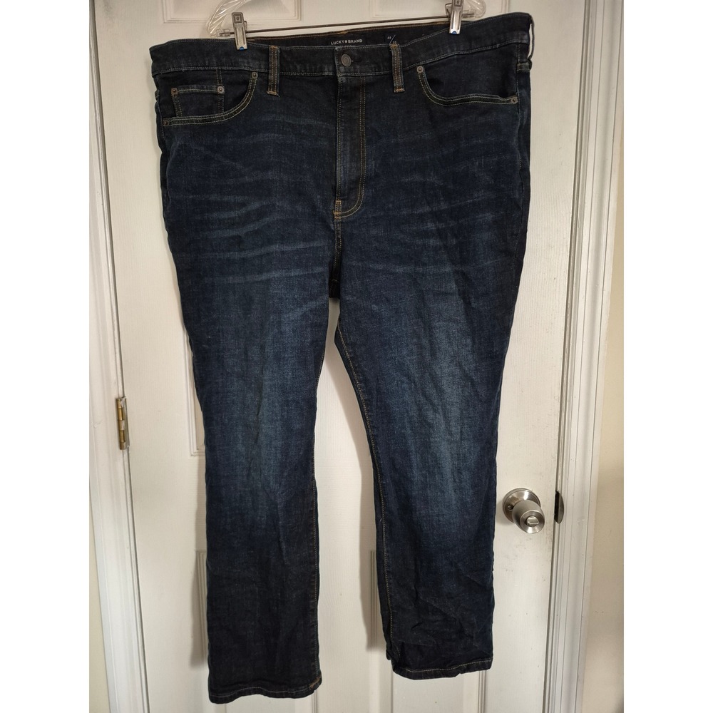 Lucky Brand Mens Athletic Fit Dark Wash Denim Jeans 46x30 Blue 410 Athletic Fit